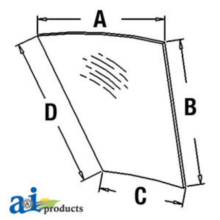 A & I PRODUCTS Glass, Door, Lower LH 39" x32" x6.5" A-R93149
